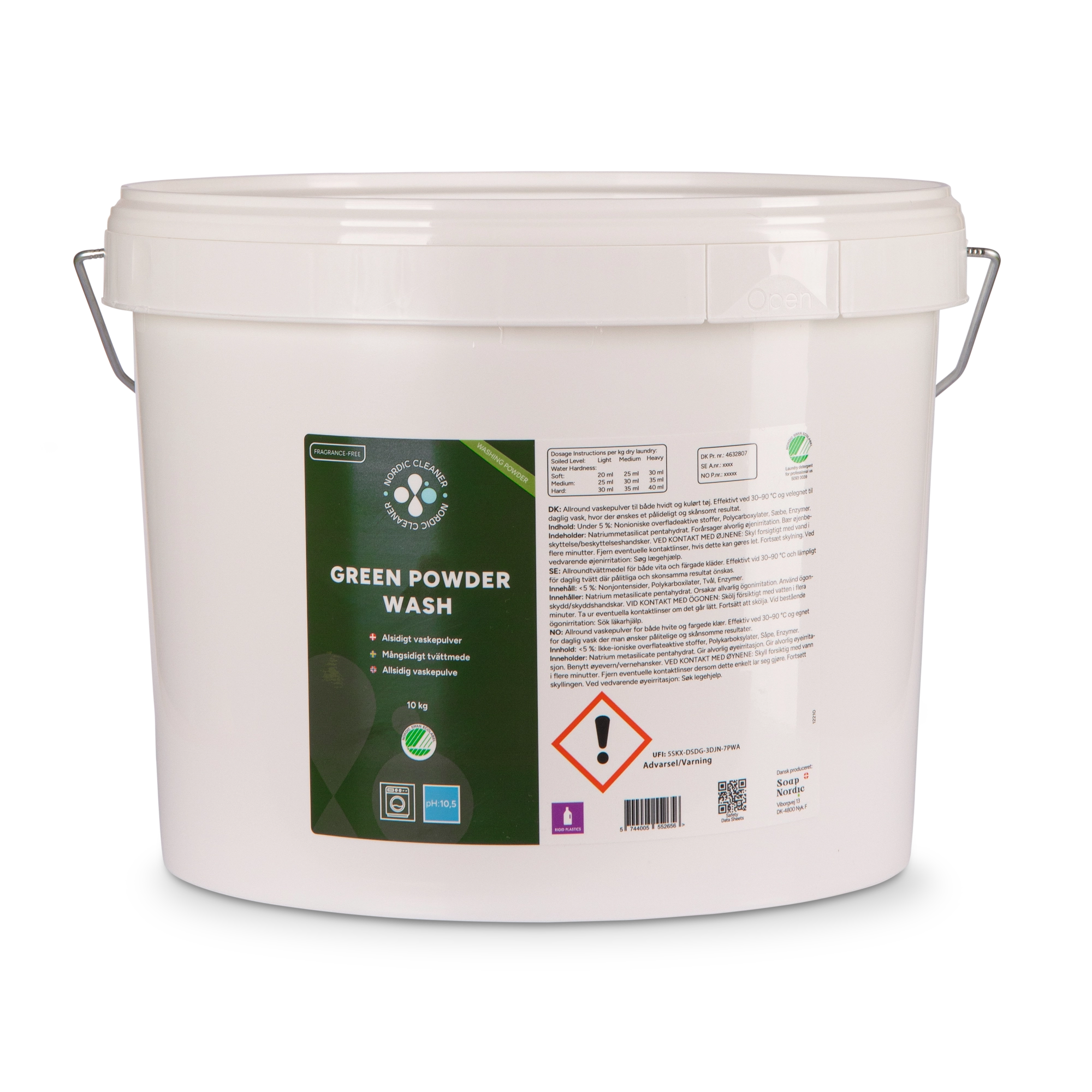 Green Powder wash - Alsidigt Vaskepulver 10 kg